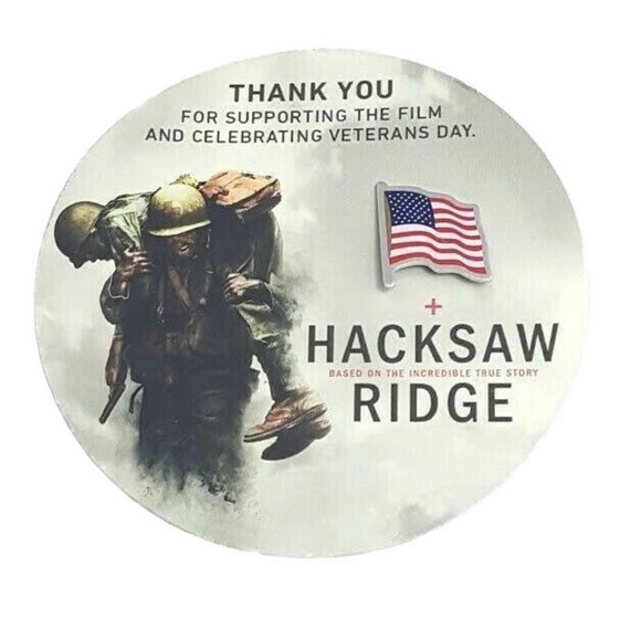 Other Limited Edition Promo Pin Hacksaw Ridge Movie American Flag